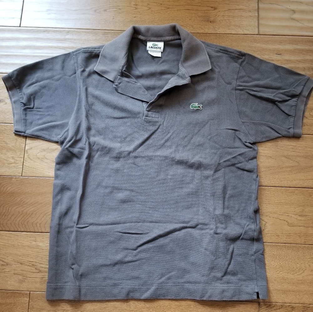 Lacoste Mens Polo Gray Size 4 (Medium)
